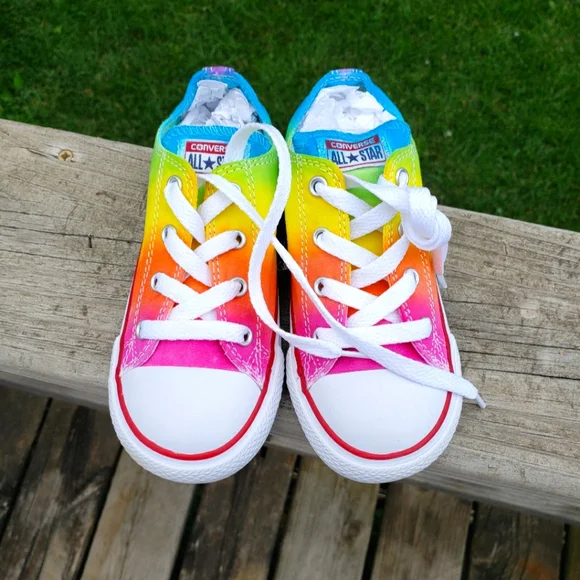 Rainbow tie dye converse hot sale